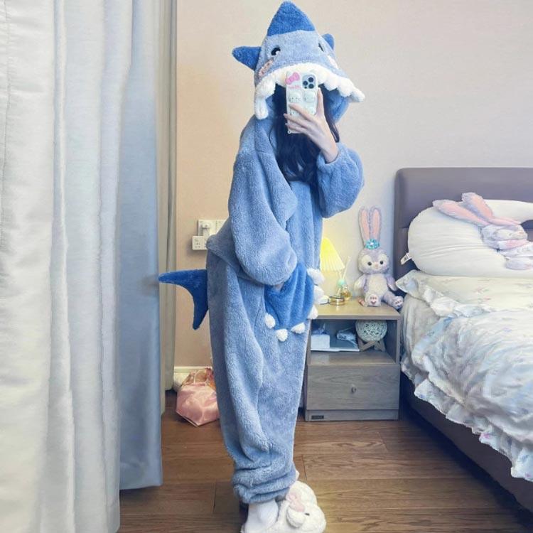 パジャマ ルームウェア 厚手 着ぐるみ オールインワン かわいい レディース フード付き 長袖 防寒 暖かい フリース 動物 部屋着 ジップアップ 前 |  | 04