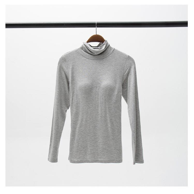 カップ付き ブラトップ レディース ハイネック Tシャツ ストレッチ タートルネック 大きいサイズ カットソー カップ付き カップ付きインナー 肌着 |  | 14