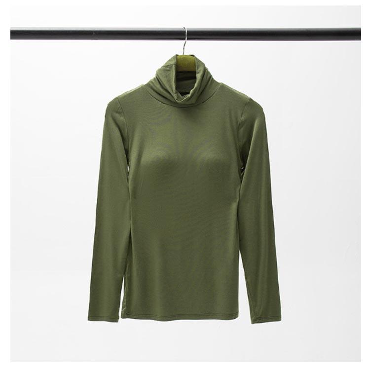 カップ付き ブラトップ レディース ハイネック Tシャツ ストレッチ タートルネック 大きいサイズ カットソー カップ付き カップ付きインナー 肌着 |  | 15