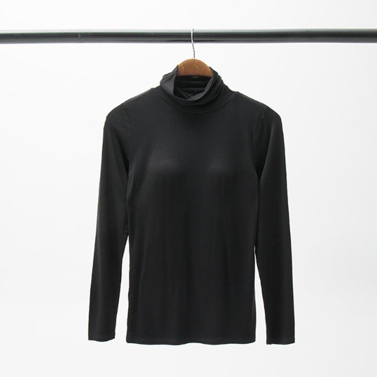 カップ付き ブラトップ レディース ハイネック Tシャツ ストレッチ タートルネック 大きいサイズ カットソー カップ付き カップ付きインナー 肌着 |  | 03