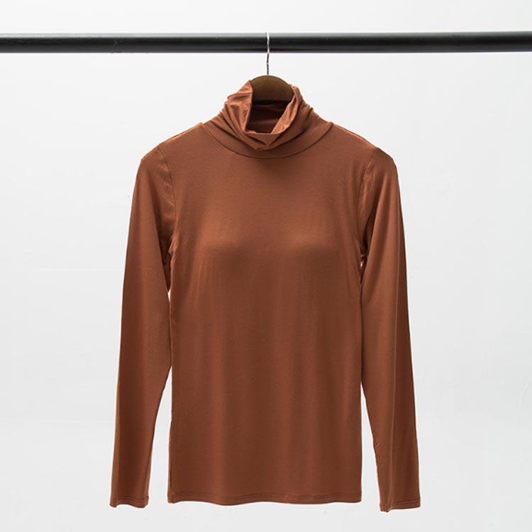 カップ付き ブラトップ レディース ハイネック Tシャツ ストレッチ タートルネック 大きいサイズ カットソー カップ付き カップ付きインナー 肌着 |  | 04