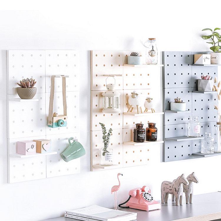 有孔ボード 収納スタンド パンチングボード 壁掛け インテリア キッチン リビング トイレ 浴室 バスルーム 玄関 ウォールシェルフ 壁収納 プラスチ |  | 04