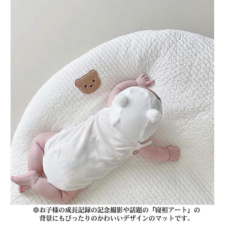 洗える サニーマット プレイマット ベビー マット 赤ちゃん 洗濯 厚手 おしゃれ 北欧 丸形 綿 ラグマット おむつ替え 月齢フォト ごろ寝 昼寝 |  | 10