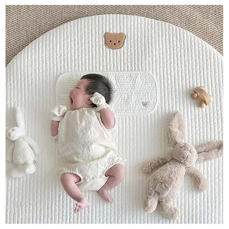 洗える サニーマット プレイマット ベビー マット 赤ちゃん 洗濯 厚手 おしゃれ 北欧 丸形 綿 ラグマット おむつ替え 月齢フォト ごろ寝 昼寝 |  | 11