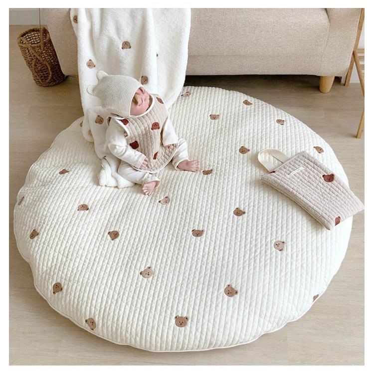 洗える サニーマット プレイマット ベビー マット 赤ちゃん 洗濯 厚手 おしゃれ 北欧 丸形 綿 ラグマット おむつ替え 月齢フォト ごろ寝 昼寝 |  | 12