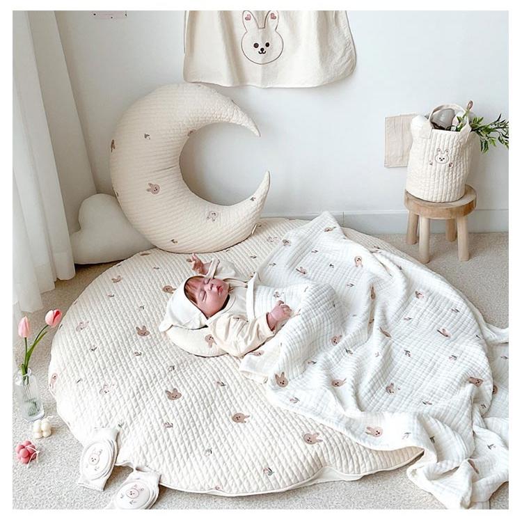 洗える サニーマット プレイマット ベビー マット 赤ちゃん 洗濯 厚手 おしゃれ 北欧 丸形 綿 ラグマット おむつ替え 月齢フォト ごろ寝 昼寝 |  | 16