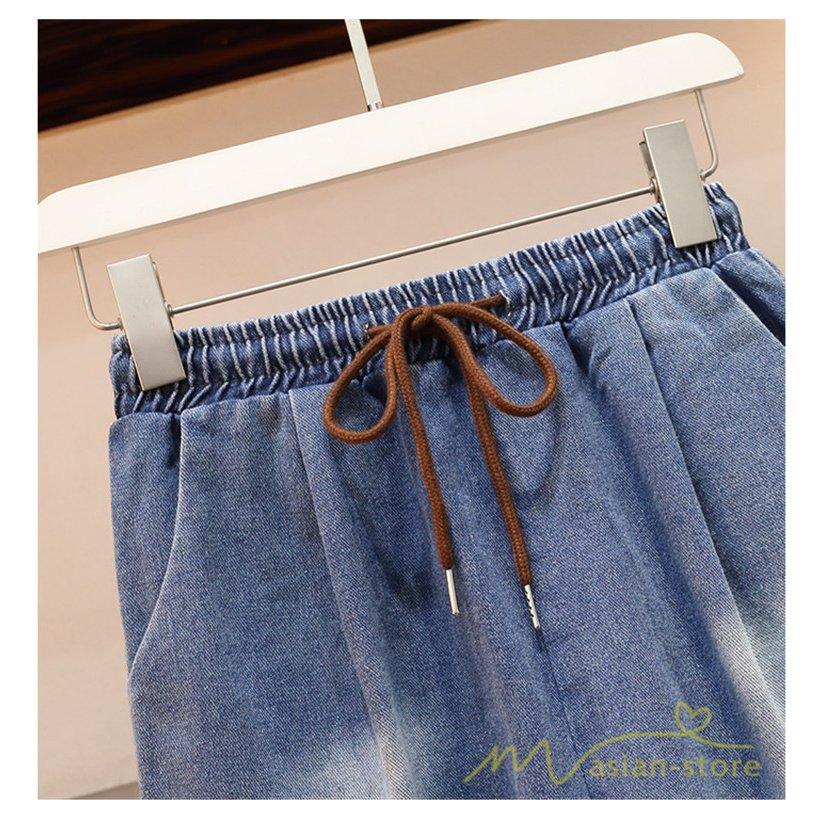 セットアップ レディース パーカー 半袖 フード付き プルオーバー ショートパンツ デニム 2点セット 上下 トップス 夏 パンツ 夏服 カジュアル |  | 17