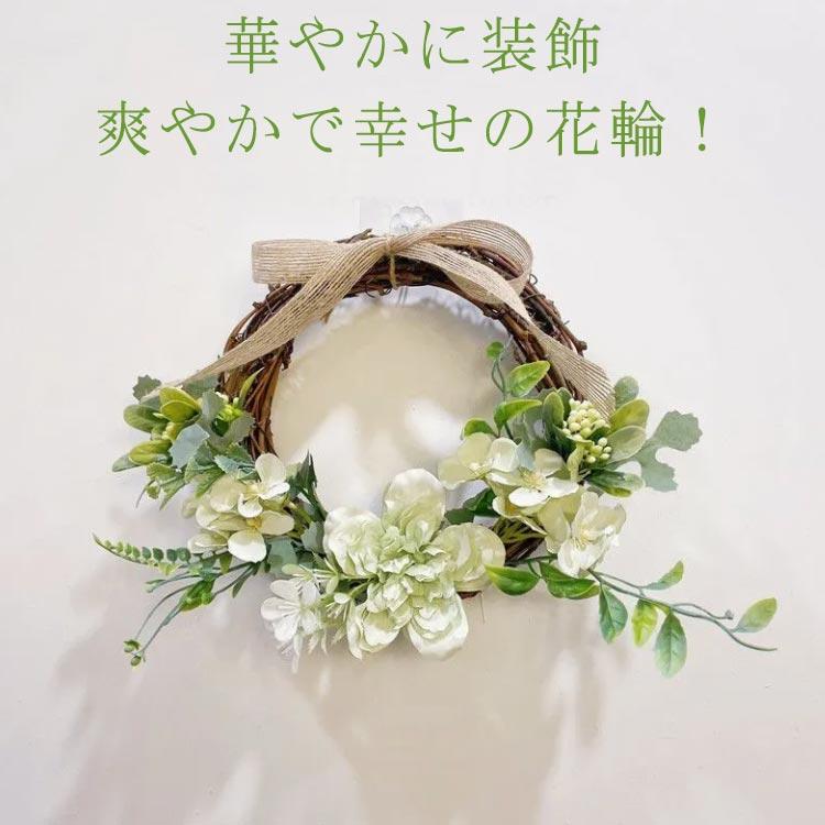 玄関リース 花輪 壁掛け 造花リース 玄関飾り 玄関 リース 造花 ガーランド フェイクフラワー 撮影 装飾 人工 フェイク 植物装飾 ...