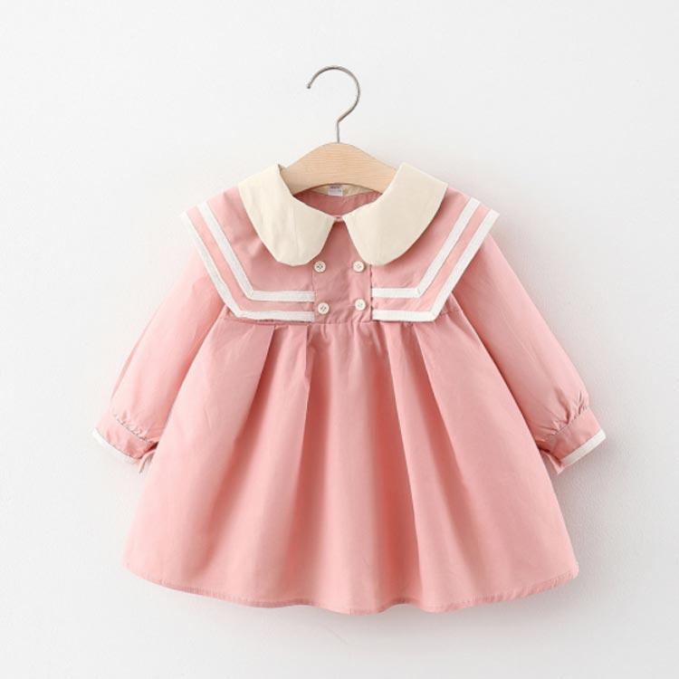 ワンピース 長袖 キッズ ベビー 子供服 フォーマル ドレス 送料無料 女の子 春秋 セーラー風 セーラー服風 入学式 ガールズ 可愛い 女児 受験 |  | 03