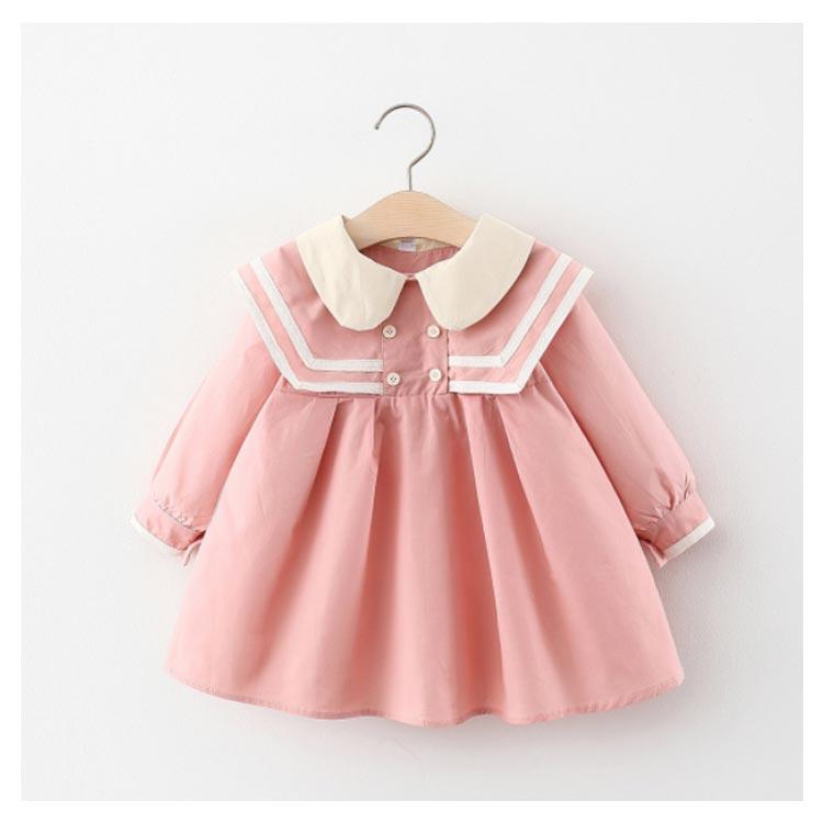 ワンピース 長袖 キッズ ベビー 子供服 フォーマル ドレス 送料無料 女の子 春秋 セーラー風 セーラー服風 入学式 ガールズ 可愛い 女児 受験 |  | 09