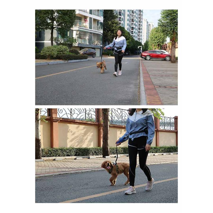 ハンズフリー リード ペット 犬用 ウェストポーチ付き 犬用リード 多機能 伸縮リード 中型犬 大型犬 小型犬 ウエストリード ランニング ウォーキン |  | 16
