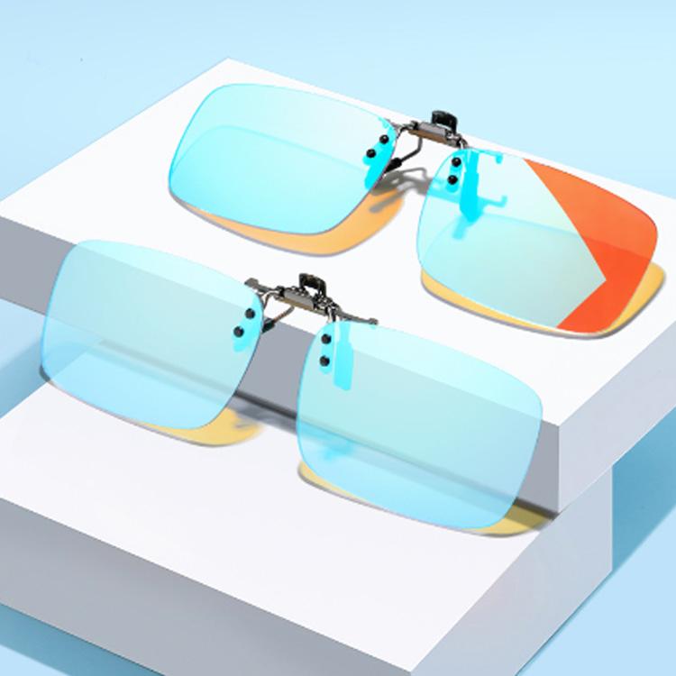 色盲メガネ クリップ式 赤緑用色覚異常補正クリップオンレンズ 色覚