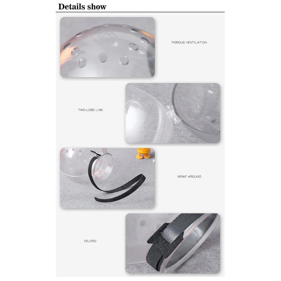 口輪 宇宙ヘッドギア口輪 透明 ペット口輪 エリザベスカラー 猫用 通気性 猫マスク 爪切り補助用 耳掃除 美容 ペット用品 お風呂 噛みつき防止 拾 |  | 13