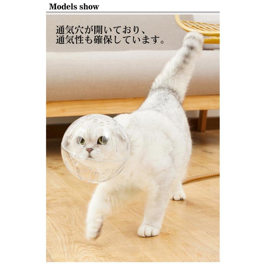 口輪 宇宙ヘッドギア口輪 透明 ペット口輪 エリザベスカラー 猫用 通気性 猫マスク 爪切り補助用 耳掃除 美容 ペット用品 お風呂 噛みつき防止 拾 |  | 06
