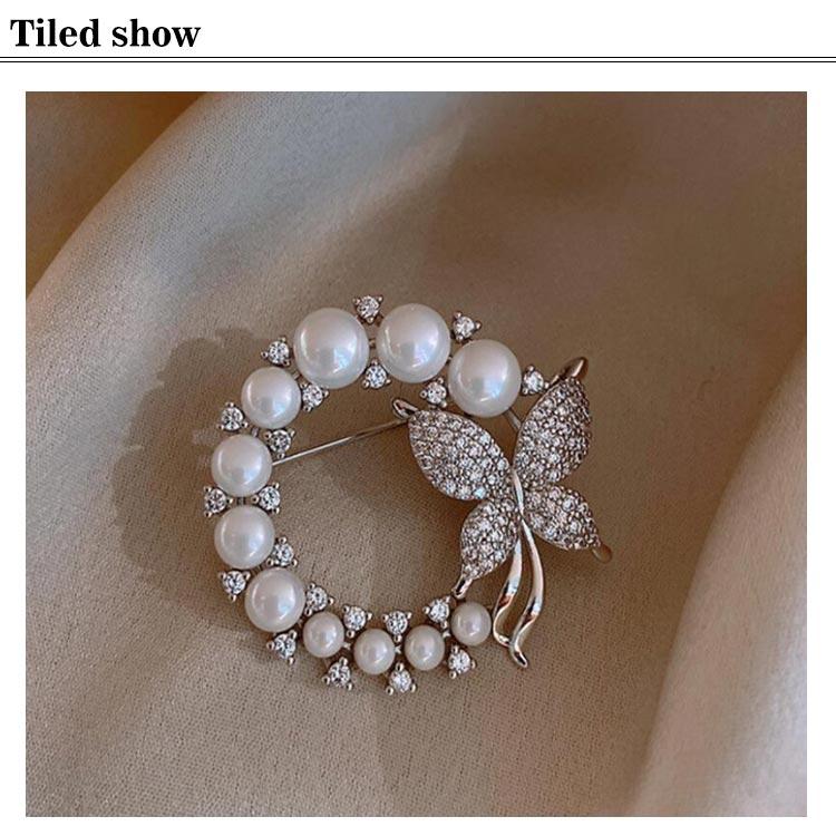 ブローチ 卒園式 卒業式 入学式 入園式 ブローチピン 蝶柄 パール ストーン スカーフ留め レディース 女性 スーツアクセサリー ドレス お洒落 結 |  | 07