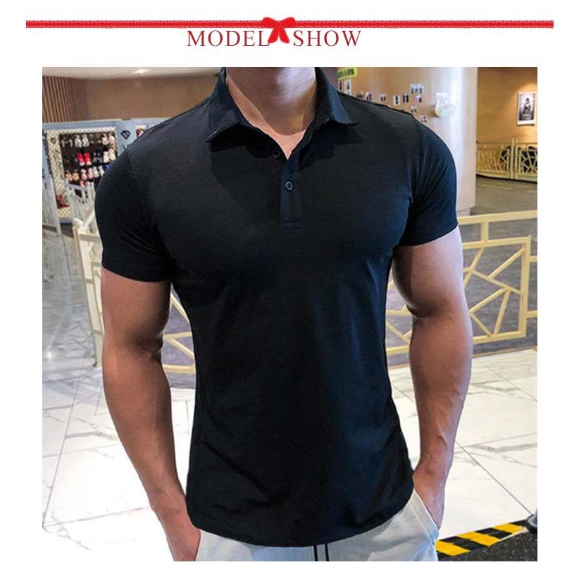 ポロシャツ 半袖 メンズ ポロ メッシュ 接触冷感 涼しい 吸水 速乾 ドライ ストレッチ 薄手 細身 スリム フィット スポーツ インナー 冷感 通 |  | 07
