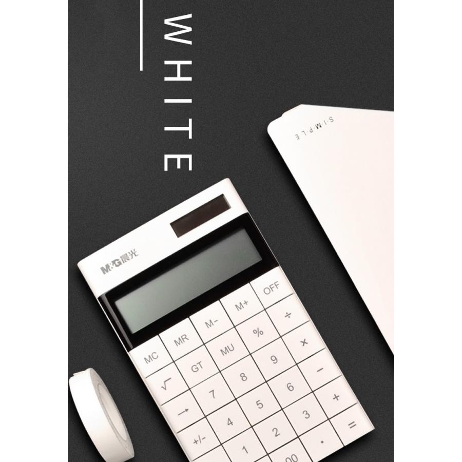 12桁のモダンな電卓デュアルパワーm Gカラーキュキュレーターかわいい小さなソーラー電卓科学計算機 白色 白 Ae White 台町商会 通販 Yahoo ショッピング