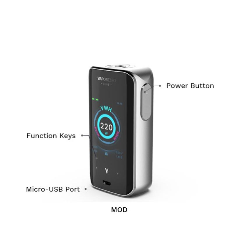ベポレッソ Vaporesso LUXE-S 220W スターターキット With SKRR-S タンクアトマイザー 8m|3-Iris Purple  :hc21140--hc21140-1403223:台町商会 - 通販 - Yahoo!ショッピング