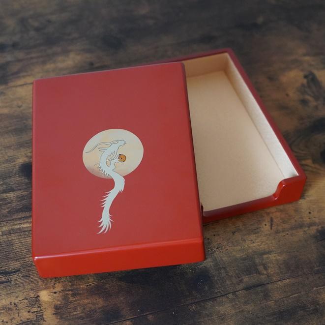 御朱印帳 御朱印帳入れ 御朱印帳ケース 御朱印帳袋 おしゃれ かわいい インテリア 大判 サイズ 小物入れ １冊入れ 朱 龍 鉄印帳 御城印帳 | 