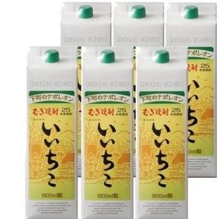 Ys289   いいちこ麦25度1.8Lパック  1ケ一ス( 6本入 ) 麦焼酎 25度いいちこパック1.8L6本1ケース : 埼玉県酒のだいます