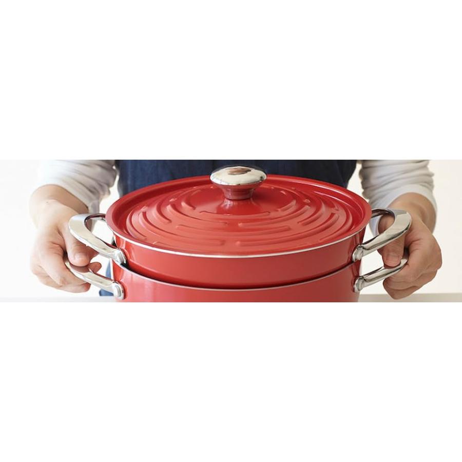 マイヤーライトポット レッド MEYER（マイヤー） 両手鍋 24cm アルミニウム合金 IH対応 軽量 レッド