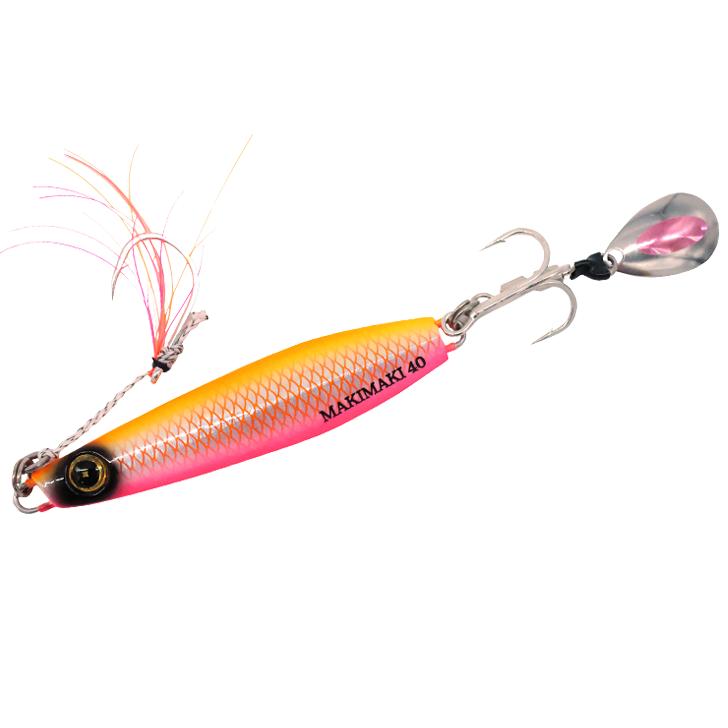 ハヤブサ ジャックアイ マキマキ 30g #25 リアル魚鱗UVフラッシュオレ