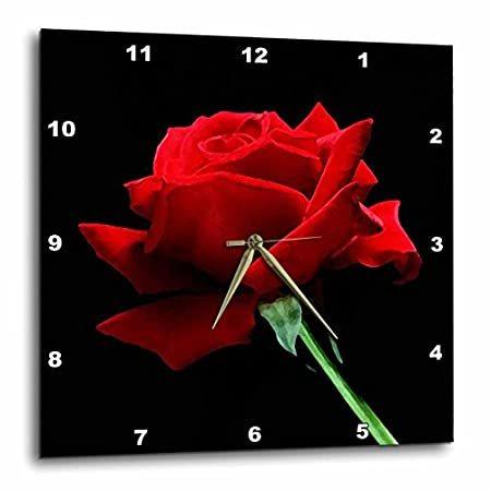 3dRose赤いバラ - 掛け時計、13 x 13インチ（dpp_3651_2） :B00BD7TOO2 
