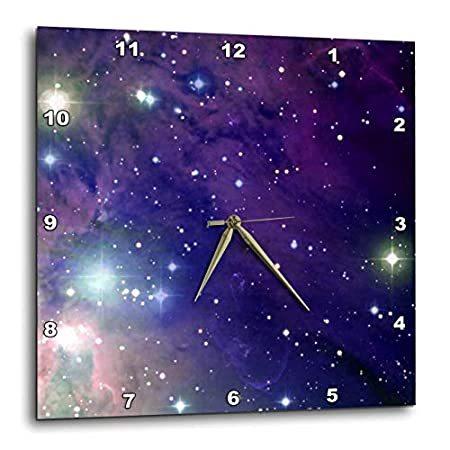 気質アップ 3dRose dpp_112992_3 クール アウター 宇宙 星 惑星 ダークブルー デザイン サイエンス フィクション SF ギーク 天文学 ナー 掛け時計、壁掛け時計