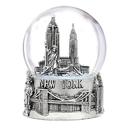 【超特価】 Globe Snow City York New Silver Gift S Globes Snow NYC from (80mm) Inch 4.5 オブジェ、置き物