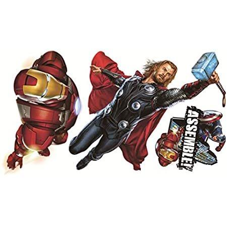 マーベルスーパーヒーローコミック アベンジャーズ映画 キャプテンアメリカ ハルク アイアンマン ソー ホークアイ ブラックウィドウウォールデカ