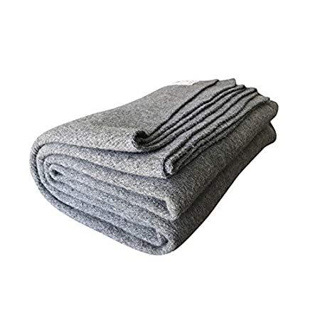 Woolly Mammoth Woolen Company Explorer Collection Wool Blanket (Gray) 141［並