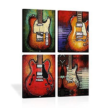 送料無料でお届けしますMusic wall art Abstract guitar canvas prints art home decor for living room