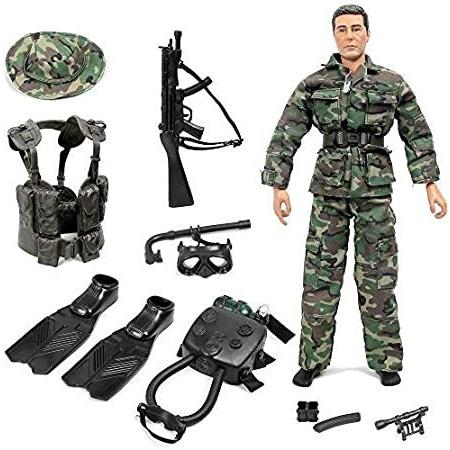 特価 12" Team Swat Seal Navy Ops Special Play N' Click Action wi Set Play Figure その他おもちゃ