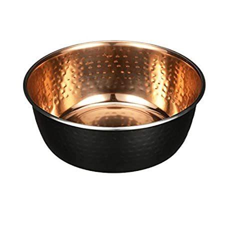 Neater Copper Pet Brands Black Bowl Hammered Pet Bowl With 犬用品 Copper Finish Deluxe Luxur