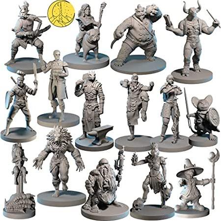 15 キャラクター & NPC ミニチュア DND 28mm I D&Dミニチュア&ダンジョン&ドラゴンズミニ用 　RPG　未塗装 ミニフィギュア  :B08L1RBHGF:DIK ONLINESHOP - 通販 - Yahoo!ショッピング