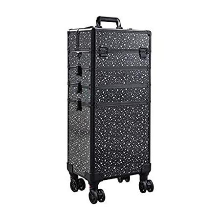 ローリングトレインケース 5イン1 マニキュアホルダー Onlineshopのローリングトレインケース ディバイダー ショルダーストラップ付き 5イン1 ディバイダー ポータブルメークアップトレインケース プロフェッショナ B08p8v49c2 Dik Onlineshop