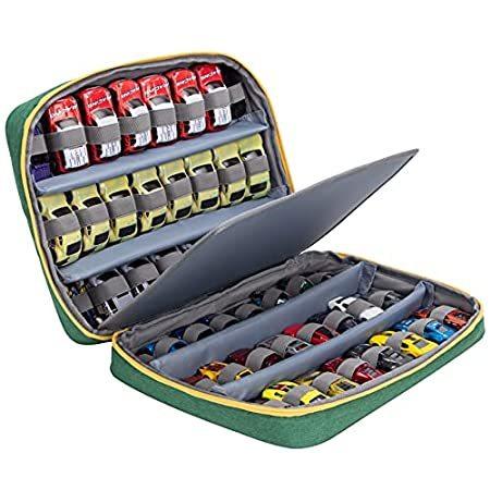 Kislane キャリーケース 48台のホットホイール車用 キャリーケース 子供用おもちゃの車収納ケース 48台のホットホイール車を収納 バッグのみ グリーン B094xrw6kc 子供用おもちゃの車収納ケース Onlineshopのkislane Dik Onlineshop