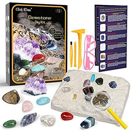 激安通販 Science Toys Educational STEM Kit, Dig Gemstone Kit, Gems, Real 12 Excavate その他おもちゃ