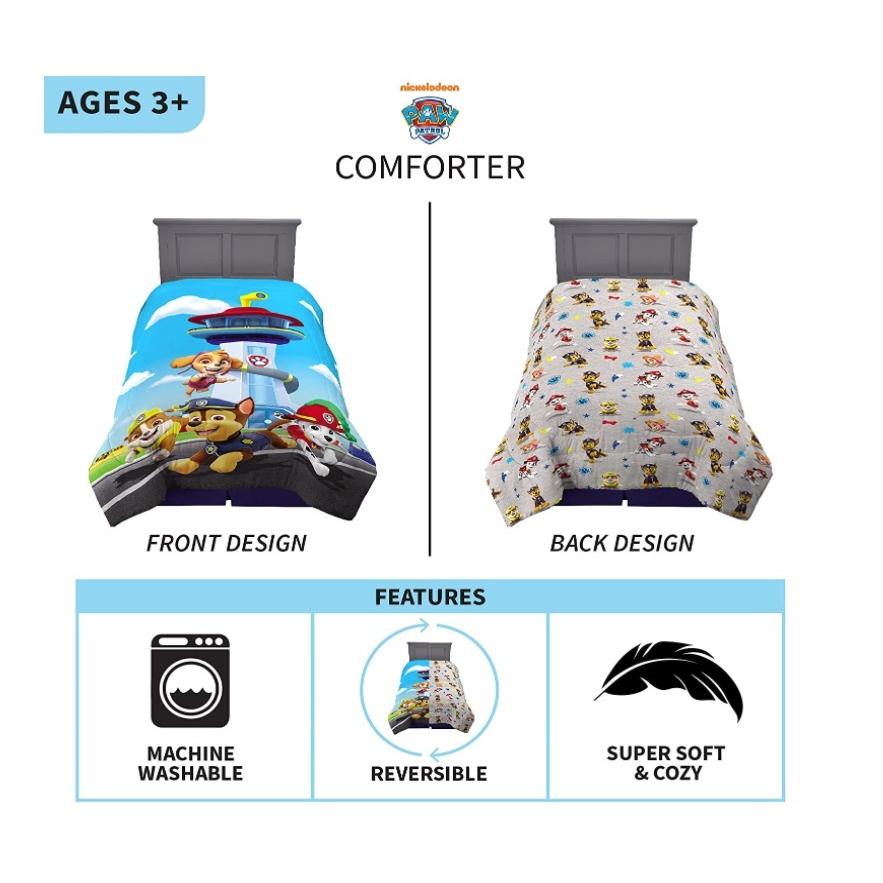 贅沢屋の贅沢屋のFranco Kids Bedding Super Soft Microfiber Reversible Comforter, Twin Full S パウパトロール リバーシブル 掛けカバー 子供用寝具、布団 西川(Nishikawa) 羽毛掛け布団 ダブル グレーグース90% フレッシュアップ加工 保温 日本製 ロイヤルクレセント ピンク KA220050