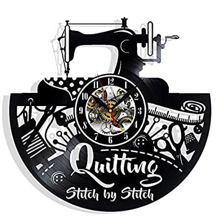 Stitch キルティングミシンステッチ ビニールレコード 壁時計 アート サプライズアイデア 親友 誕生日 アート キルティングミシンステッチ 誕生日 誕生日 B09ph98pdd ホリデー Dik ホームルーム Onlineshop 装飾 ク