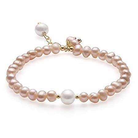 22年のクリスマス パール 淡水ホワイト ブレスレット パール バロック ピンク 伸縮性 ウェディングギフト 花嫁介添人 ブレスレット ストランド ストレッチ その他レディースアクセサリー Vesismin Com