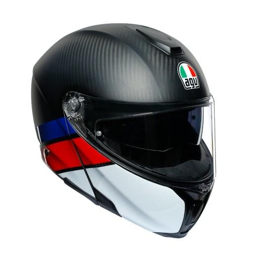 AGV 【公式】 SPORTMODULAR 009-LAYER CARBON/RED/BLUE バイク用 
