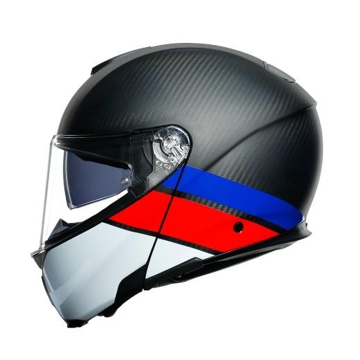 AGV 【公式】 SPORTMODULAR 009-LAYER CARBON/RED/BLUE バイク用
