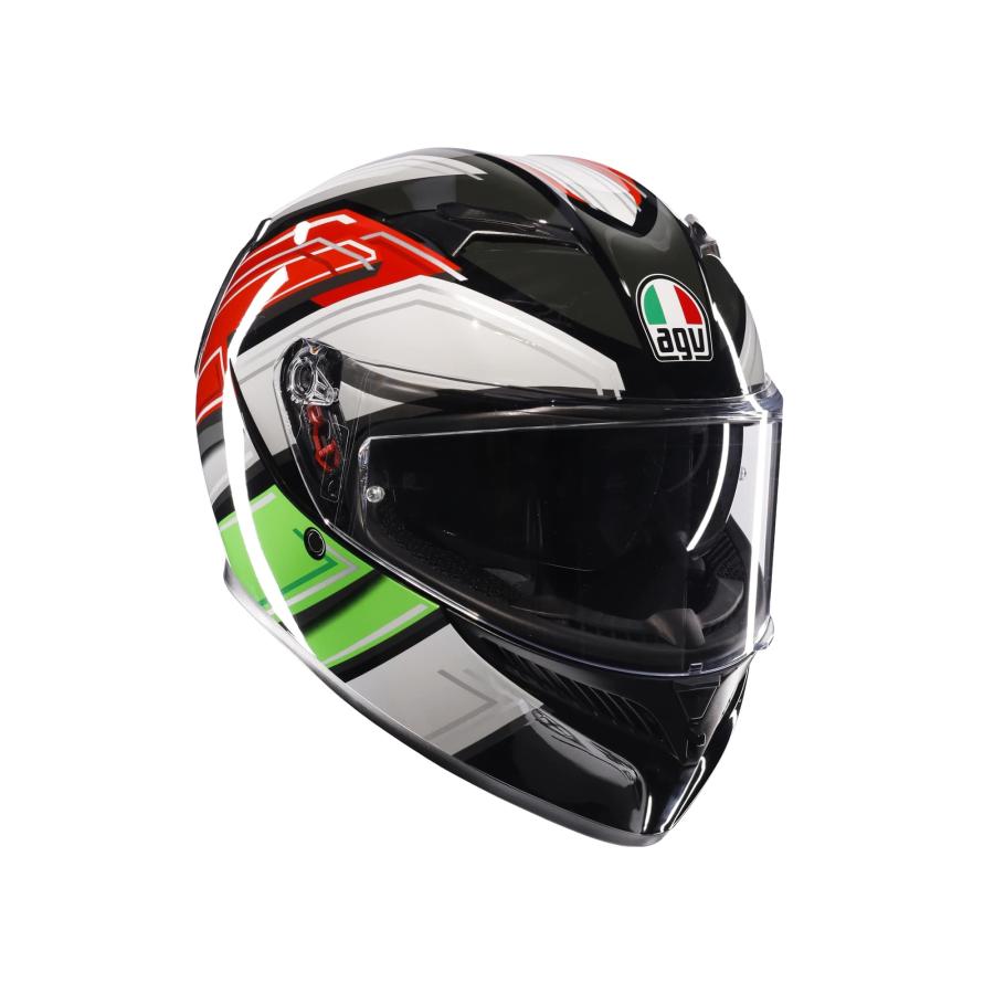 公式】 K3 AGV JIST MPLK Asian Fit 007-WING BLACK/ITALY バイク用