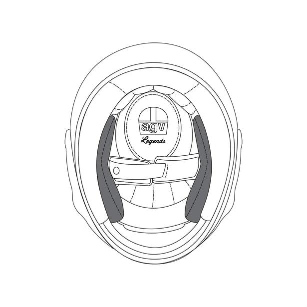 公式】AGV CHEEK PADS X101 ASIAN FIT バイク用 ヘルメット パッド