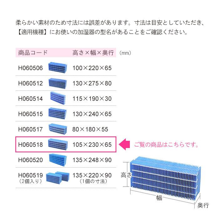 ダイニチ 加湿器 抗菌気化フィルター 純正品 適用機種にご注意ください H060518｜dainichi-webshop｜03