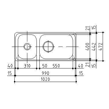 シゲル工業 SSW-102（専用排水含む） 1020×472 アンダーシンク : 人工