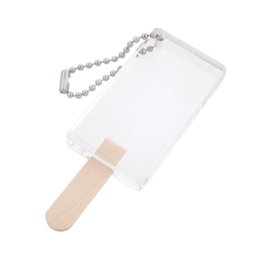 アイスキャンディアクキー スティック付き 100個入 アクリルパーツ 厚