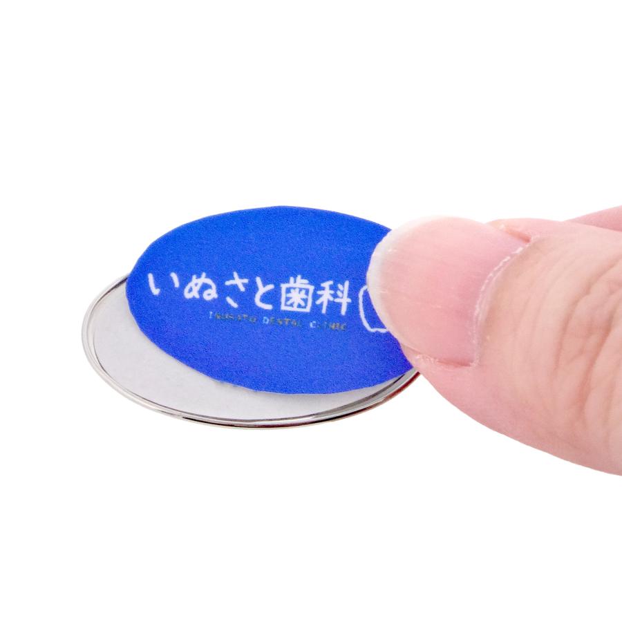 手作りピンバッジ 10個入 ピンバッチ ドームピンズ 楕円型 30×17mm