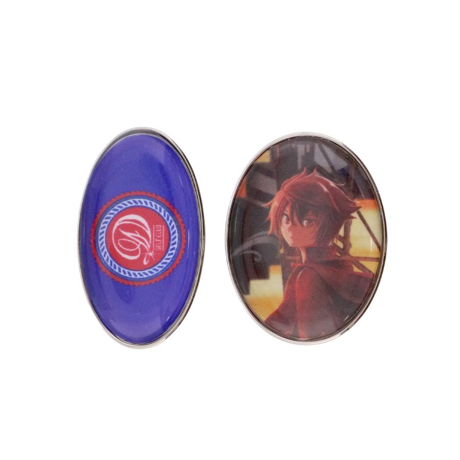 手作りピンバッジ 10個入 ピンバッチ ドームピンズ 楕円型 30×17mm